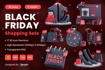 Black Friday Sale 3D Icon Pack