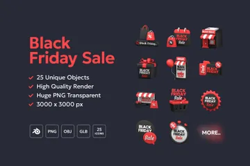 Black Friday Sale 3D Icon Pack