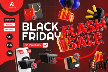 Black Friday Sale 3D Icon Pack