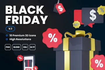 Black Friday Vol 1 3D Icon Pack