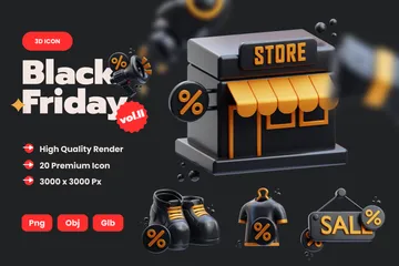 Black Friday Vol.II 3D Icon Pack