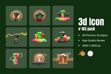 Black History Month 3D Icon Pack