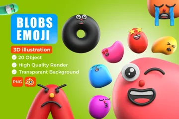 Blob Emoji 3D Icon Pack