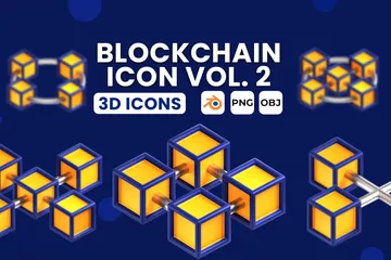 Blockchain Vol 2 3D Icon Pack