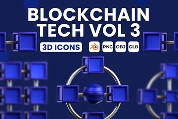 Blockchain Volume 3 3D Icon Pack