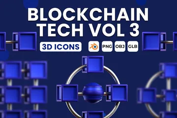 Blockchain Band 3 3D Icon Pack