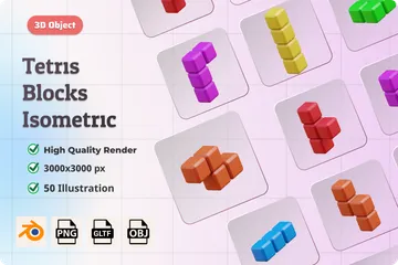 Blocs Tetris Pack 3D Icon