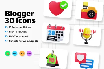 Blogger 3D Icon Pack