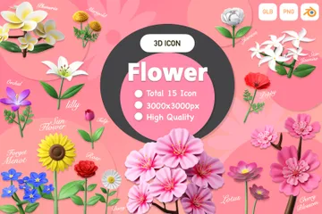 Blumen Pacote de Icon 3D