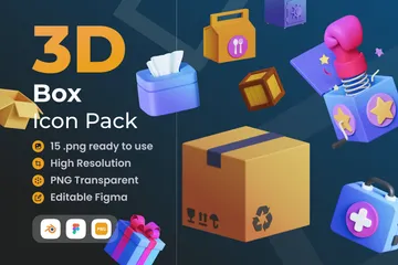 Boîte Pack 3D Icon