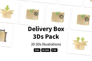 Boîte de livraison Pack 3D Icon