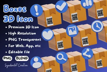 Des boites Pack 3D Icon