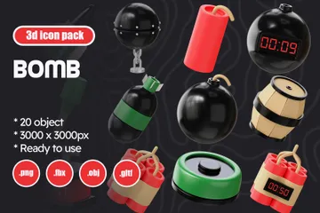 Bombe 3D Icon Pack