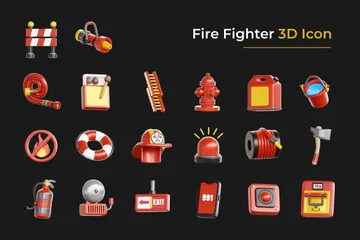 Bombero Paquete de Icon 3D