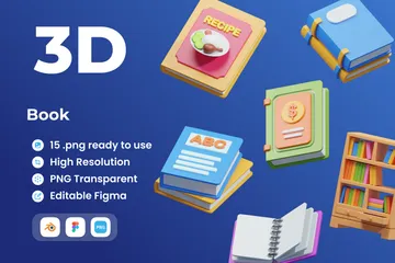 Book 3D Icon Pack