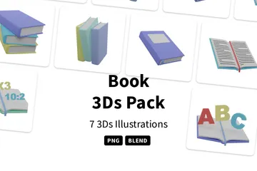 Book 3D Icon Pack