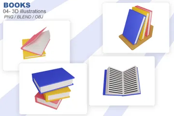 Books 3D Icon Pack