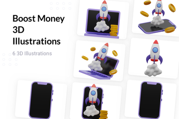 Boost Money 3D Illustration Pack