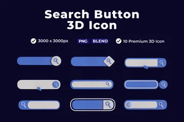 Botão de pesquisa Pacote de Icon 3D