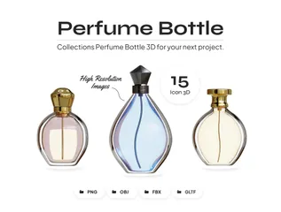 Botella de perfume Paquete de Icon 3D