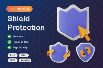 Protection du bouclier Pack 3D Icon