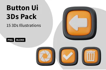 Bouton de l'interface utilisateur Pack 3D Icon