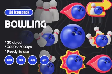 Bowling 3D Icon Pack