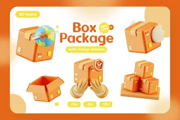 Box Package 3D Icon Pack