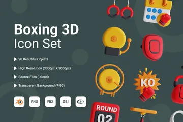 Boxe Pacote de Icon 3D