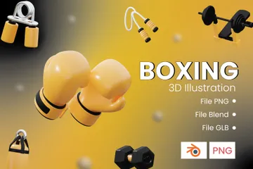 Boxe Pacote de Icon 3D