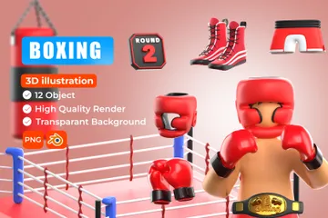 Boxe Pack 3D Icon