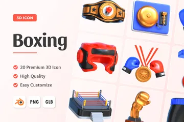 Boxe Pacote de Icon 3D