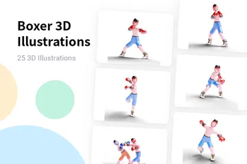 ボクサー 3D Illustrationパック