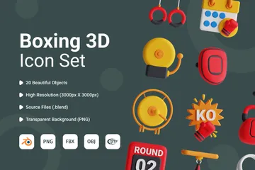 Boxing 3D Icon Pack