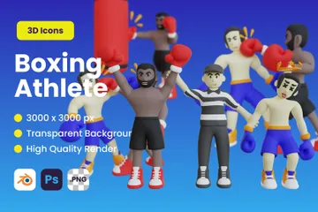 Boxing Athlete 3D Illustration Pack