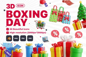 Boxing Day 3D Icon Pack