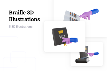 Braille 3D Illustration Pack