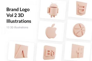 Free 브랜드 로고 Vol 2 3D Logo 팩