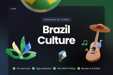 Brazil Culture 3D Icon Pack