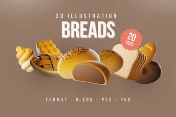 Bread 3D Icon Pack