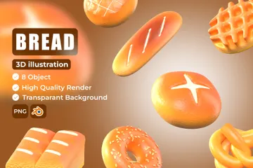 Bread 3D Icon Pack