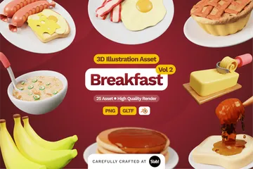 Breakfast 3D Icon Pack