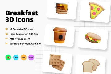 Breakfast 3D Icon Pack