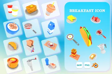 Breakfast 3D Icon Pack