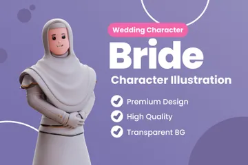 Bride 3D Illustration Pack