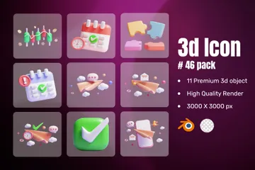 Briefumschlag 3D Icon Pack