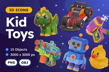 Brinquedos infantis Pacote de Icon 3D