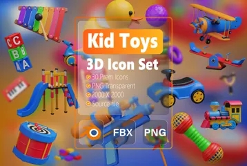 Brinquedos infantis Pacote de Icon 3D