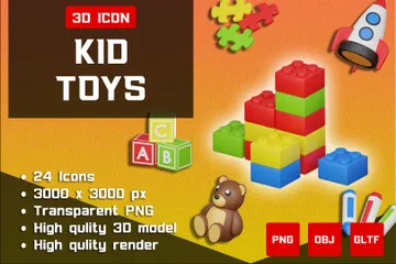 BRINQUEDOS INFANTIS Pacote de Icon 3D