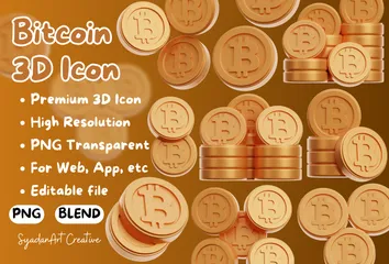 Btc 3D Icon Pack